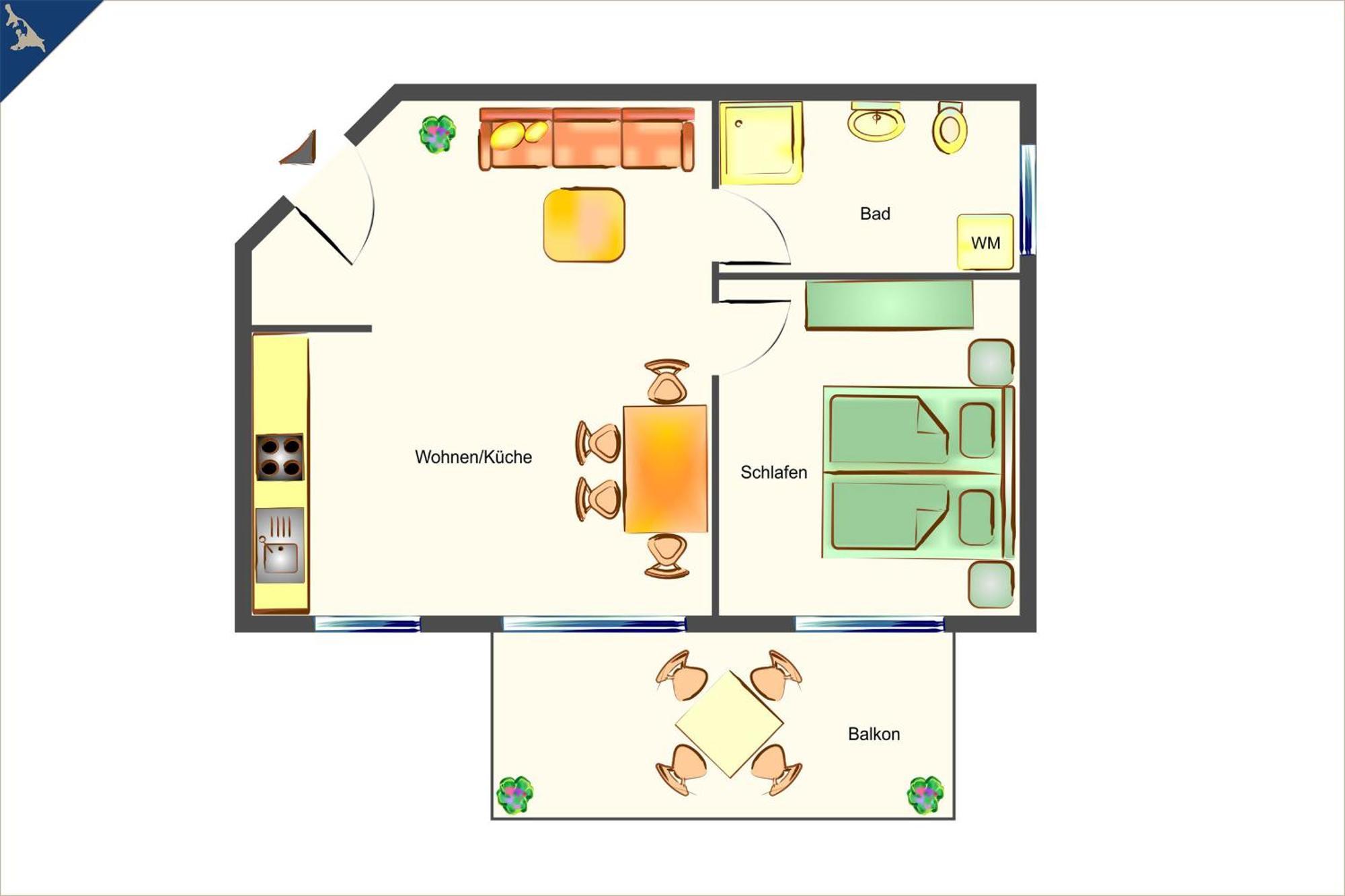 Ueckeritz Ferienwohnung Sonnenblick Екстер'єр фото